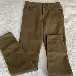KUHL Women's Kontour Skinny Pants SZ 6 Long Olive Stretch Outdoor Gorpcore Hike